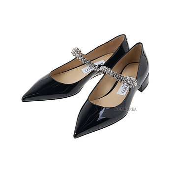 JIMMY CHOO [지미추] FW24 여성 빙 펌프 팻 펌프스 BING PUMP FLAT PAT BLACK | 신세계V
