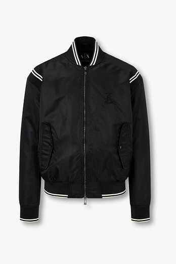 ARMANI EXCHANGE 남성 스트라이프 시보리 블루종 자켓 | 신세계V