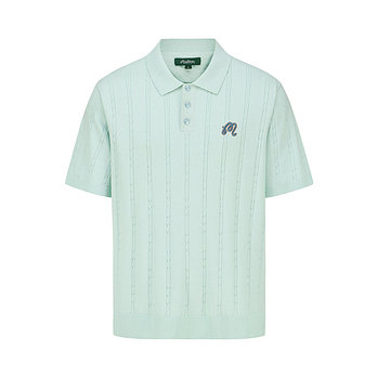 MALBON GOLF M 체인케이블패턴 캐주얼 반팔 니트 PASTEL BLUE (MAN) | 신세계V