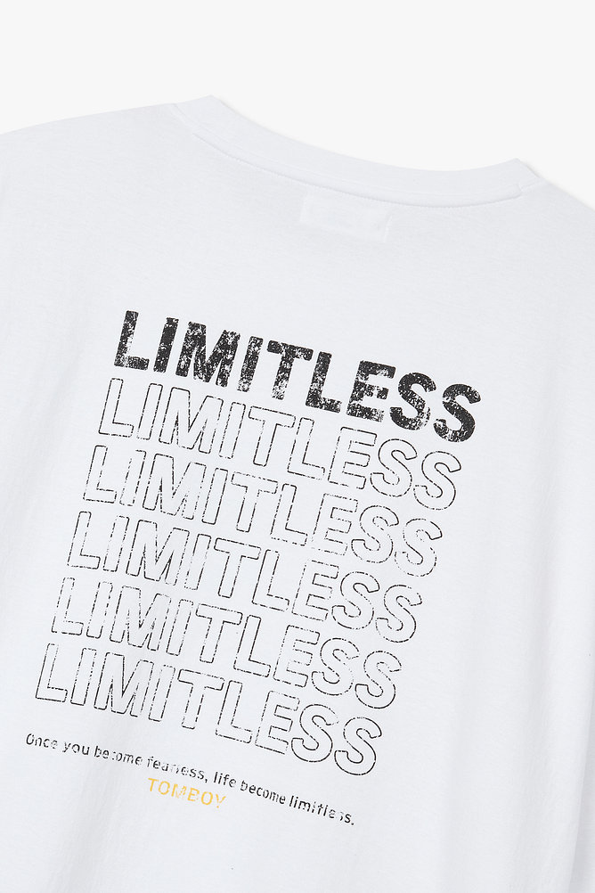 LIMITLESS 양면 그래픽 반팔 티셔츠