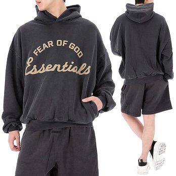 FEAR OF GOD [피어오브갓] 에센셜 트레이닝 90s 후드티 192SP264461F FADEDBLACK | 신세계V