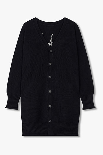 Yohji Yamamoto [REGULATION]백 레터링 울 니트 가디건 | 신세계V