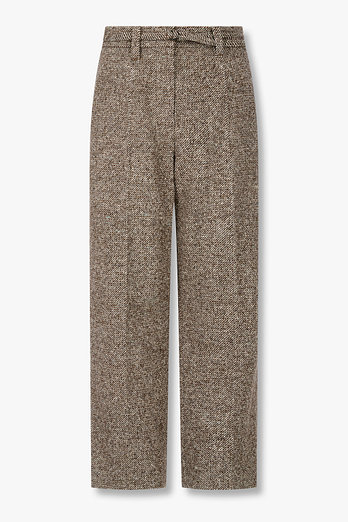 BRUNELLO CUCINELLI 여성 모닐리 루프 벨티드 멜란지 울 팬츠 | 신세계V