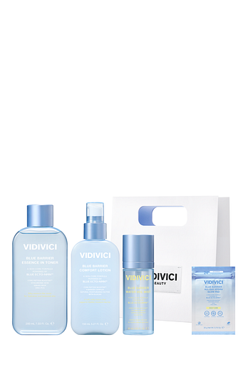 VIDIVICI 블루 베리어 스킨케어 3종 세트 (에센스 인 토너 + 컴포트 로션 + 워터 베일 미스트) | 신세계V