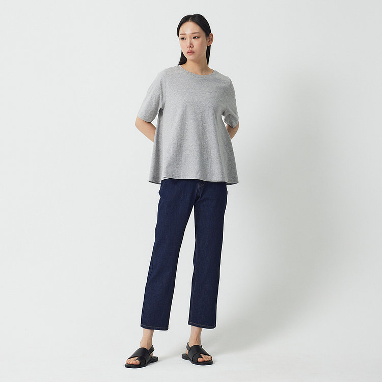여 A라인 루즈핏 반팔 티셔츠