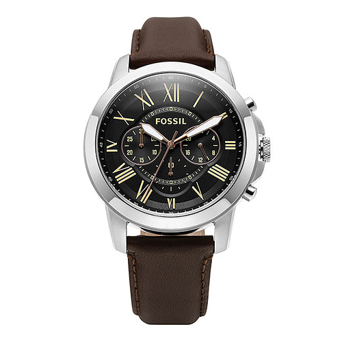FOSSIL(파슬) [공식본사정품] 파슬 FS4813 그랜트 크로노그래프 남성 가죽시계 | 신세계V