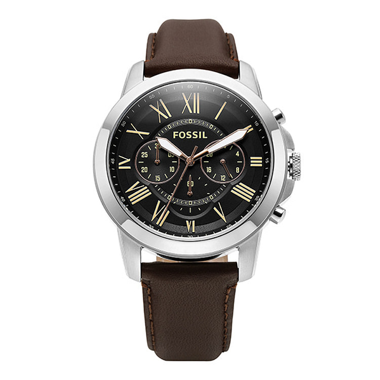FOSSIL(파슬) [공식본사정품] 파슬 FS4813 그랜트 크로노그래프 남성 가죽시계 | 신세계V