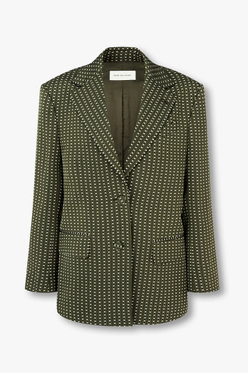 DRIES VAN NOTEN 패턴드 노치트 라펠 싱글 자켓 | 신세계V