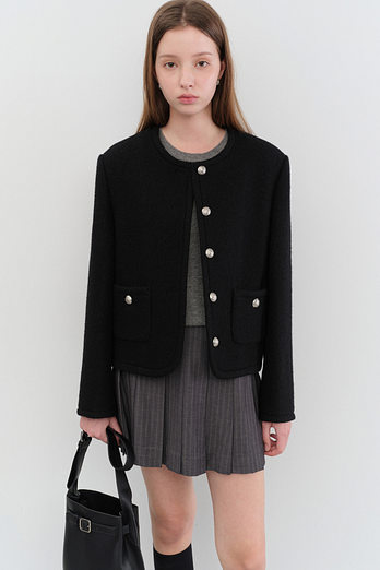 DUNST CLASSIC TWEED JACKET BLACK_UDJA5C203BK | 신세계V