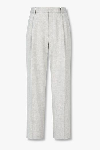 MAN ON THE BOON 코튼 헤링본 투 턱 수트 팬츠 | 신세계V