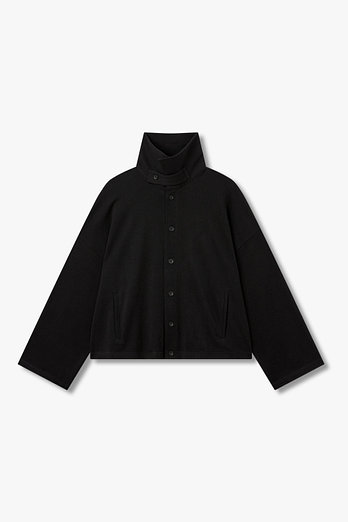 Yohji Yamamoto [FEMME]드롭 숄더 스탠드 칼라 가디건 | 신세계V