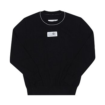 MAISON MARGIELA 메종마르지엘라 M61025 MM07V M6900 MM6 넘버링 로고 패치 아동 니트 (성인착용가능) | 신세계V