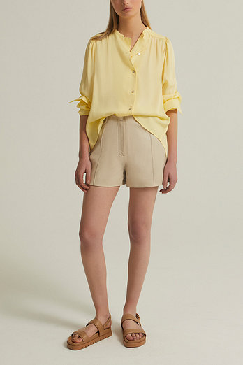 YVES SALOMON [공식] 이브살로몬 플로잉 크레이프 블라우스 | 신세계V