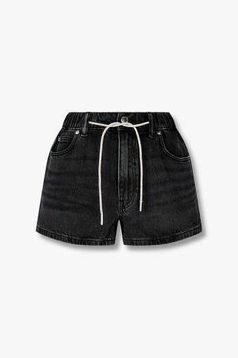 ALEXANDERWANG 핫픽스 드로코드 밴딩 데님 쇼츠 | 신세계V
