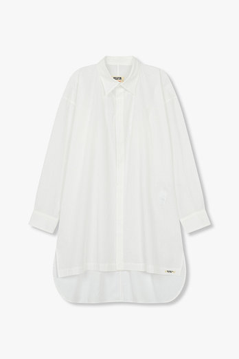Yohji Yamamoto [REGULATION]히든 버튼업 코튼 롱 셔츠 | 신세계V