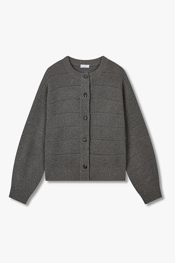 BRUNELLO CUCINELLI 여성 울 블렌드 스팽글 니트 가디건 | 신세계V