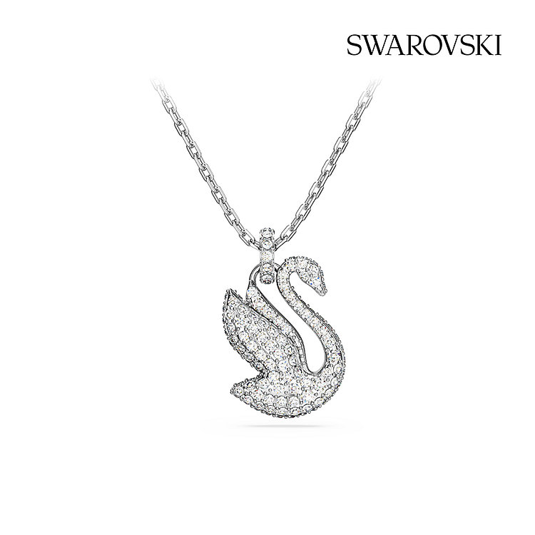 [스와로브스키/본사정품] Swan 로듐 목걸이 XS 5647872