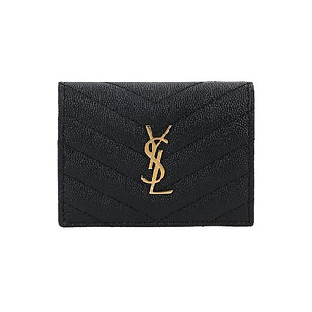 SAINT LAURENT [명품] 26FW 금장 플랩 코인 반지갑 블랙 668290 BOWA1 1000 50955503 | 신세계V