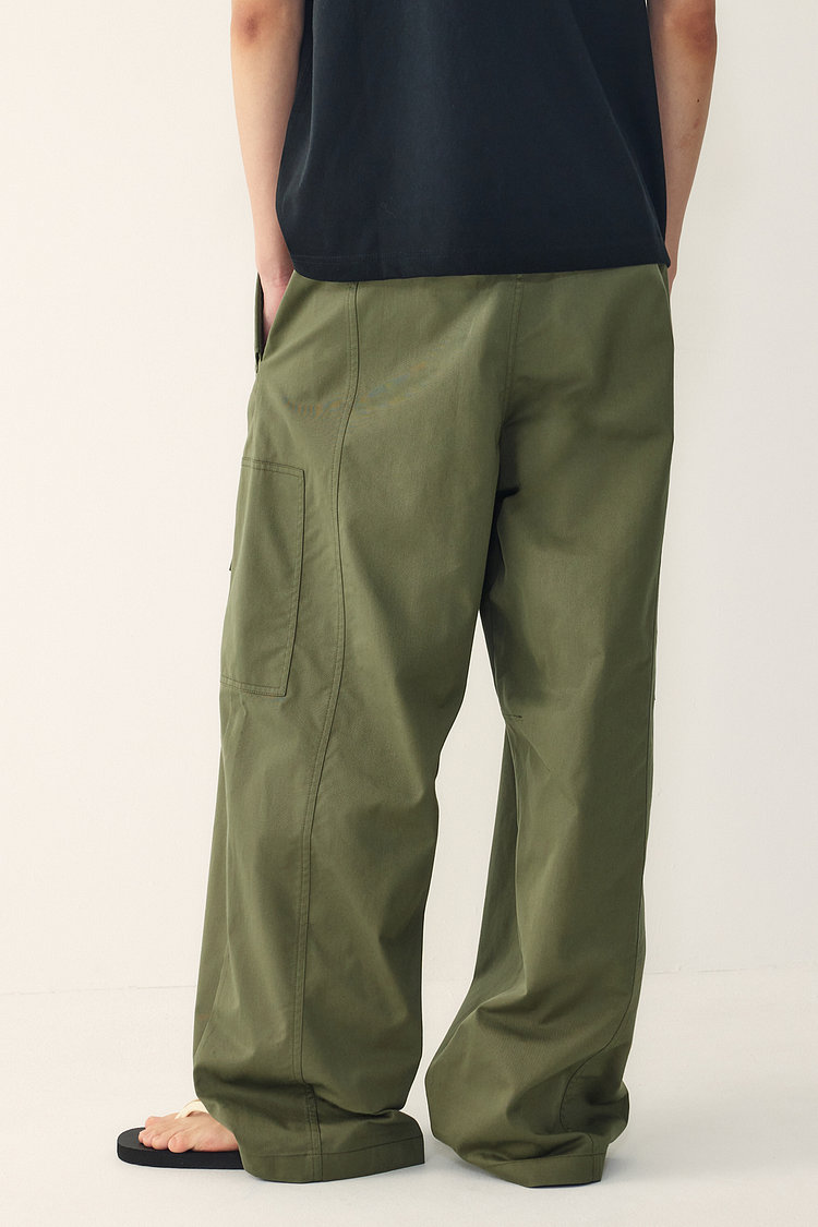 [MEN] 스트링 원턱 카고 팬츠