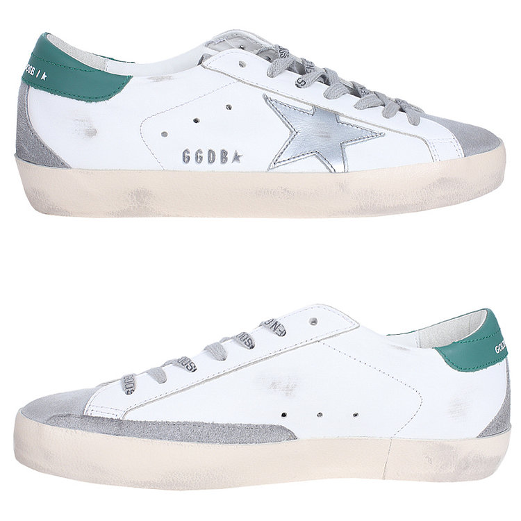 GOLDEN GOOSE(골든구스) 골든구스 남성 슈퍼스타 스니커즈 그린탭 GMF00102 F004167 82171 | 신세계V