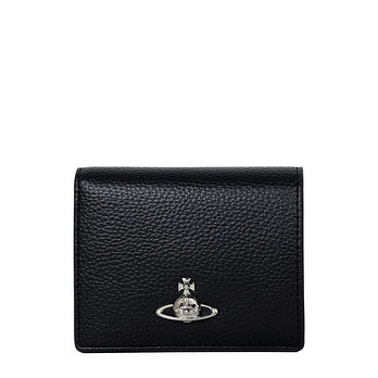 VIVIENNE WESTWOOD 비비안웨스트우드 26SS 블랙 ORB 그레인 빌폴드 반지갑 51150030W S000D N403 | 신세계V