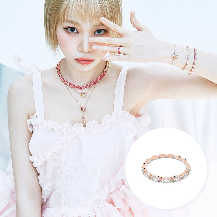 SWAROVSKI(스와로브스키) [스와로브스키/본사정품] Matrix Vittore 마퀴즈 로즈골드 반지 58 5366576 ...