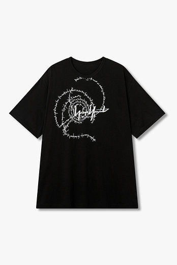 Yohji Yamamoto [FEMME]레터링 프린트 오버 핏 티셔츠 | 신세계V