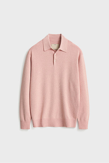 POTTERY Comfort Polo Knit_Melange Pink | 신세계V