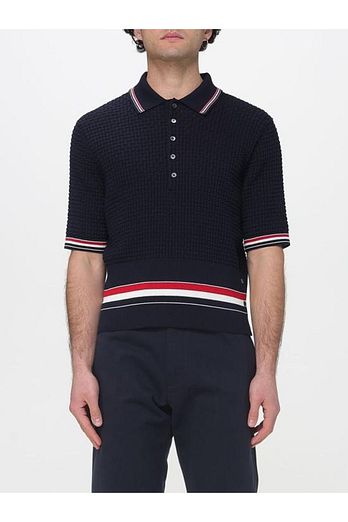 THOM BROWNE 26SS 톰브라운 플로트 리플 스티치 RWB 스트라이프 폴로 MKP155A Y3009 415 NAVY DOM | 신세계V