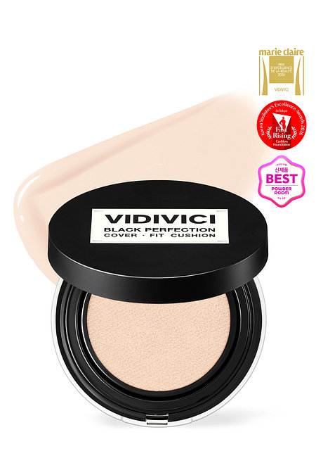 VIDIVICI [아이돌 찜 쿠션] 블랙 퍼펙션 커버 핏 쿠션 본품 SPF40 PA++ (17N 페어) | 신세계V