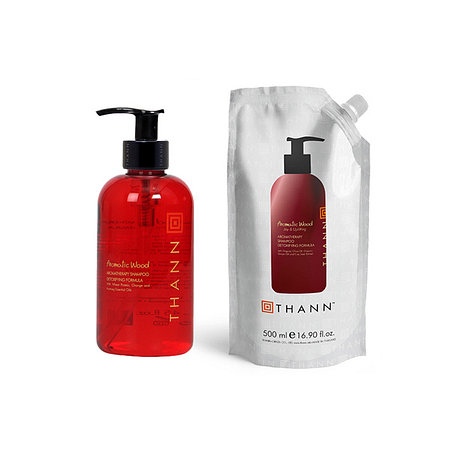THANN [탄] 아로마틱 우드 디톡시파잉 샴푸 250ml + 500ml 리필용 세트 (750ml) | 신세계V