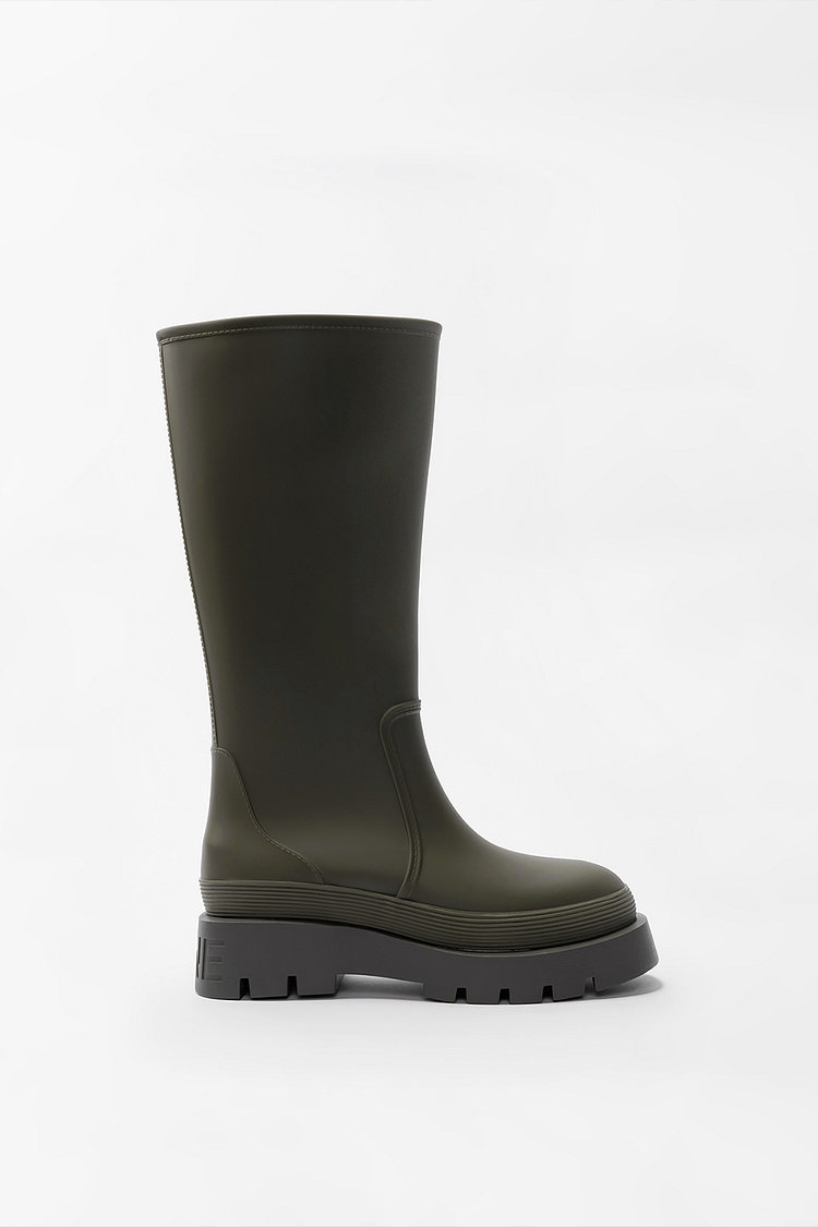 VLOCKER 롱 레인부츠 7CM (Moss Khaki) -NSW101MA