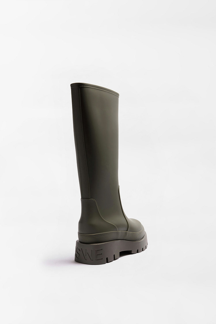 VLOCKER 롱 레인부츠 7CM (Moss Khaki) -NSW101MA