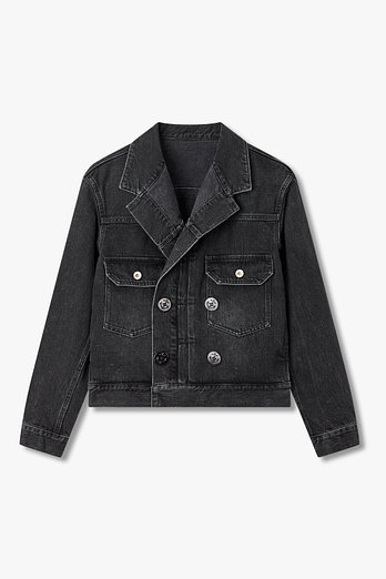 SACAI 여성 빅 앵커 버튼 데님 자켓 | 신세계V
