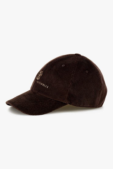 BRUNELLO CUCINELLI(브루넬로 쿠치넬리) 남성 로고 코듀로이 베이스볼 캡 | 신세계V