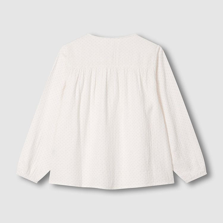 여 이중지 패턴 파자마 셔츠