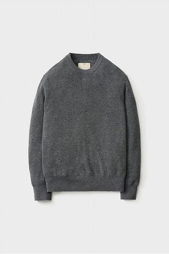 POTTERY Comfort Crewneck Knit_Charcoal | 신세계V