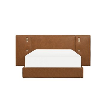 MATERASSO 베른 가죽침대 Q ＋ 패널 60cm 2EA_브라운 (매트제외) | 신세계V