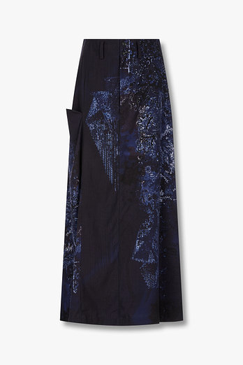 Yohji Yamamoto [Y's]리프 프린트 레이온 스커트 | 신세계V