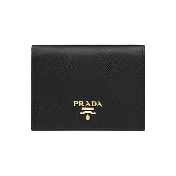 PRADA [명품] 26FW 사피아노 금장로고 코인 반지갑 블랙 1MV204 QWA F0002 50955510 | 신세계V