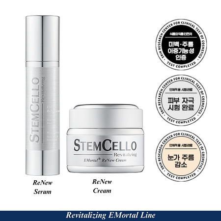 STEMCELLO [스템셀로] ★기초 2종 SET★ 이모탈 리뉴 세럼, 리뉴 크림 / 쇼핑백 증정 | 신세계V