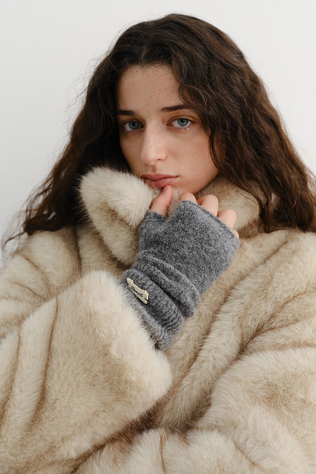 DUNST ALPACA HAND WARMER CHARCOAL GREY_UDGL5F102CG | 신세계V