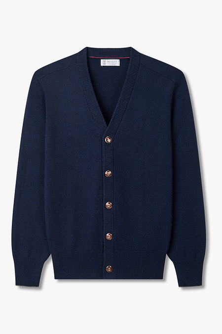 BRUNELLO CUCINELLI(브루넬로 쿠치넬리) 남성 캐시미어 브이넥 니트 가디건 | 신세계V
