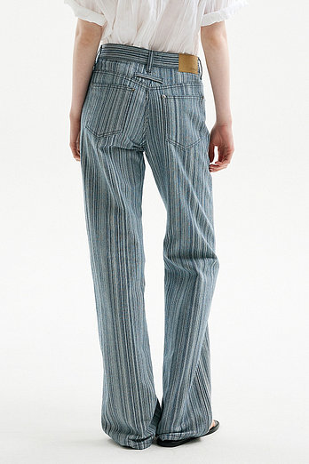 L`H.A.S STRIPED STRAIGHT JEANS_BLUE | 신세계V