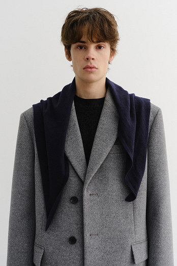 DUNST CASHMERE LAYERED MUFFLER DARK NAVY_M_UDMU5F105N3 | 신세계V