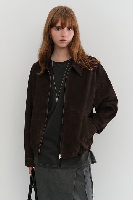 DUNST UNISEX SUEDE DRIZZLER JACKET CHOCO BROWN_UDJU5C107W3 | 신세계V
