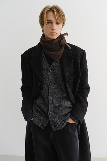 DUNST CASHMERE LAYERED MUFFLER DARK BROWN_M_UDMU5F105W3 | 신세계V