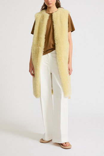 YVES SALOMON [공식] 이브살로몬 롱 퍼 베스트 | 신세계V