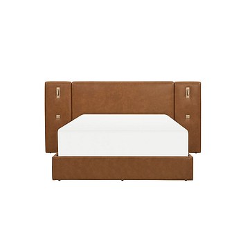 MATERASSO 베른 가죽침대 Q ＋ 패널 45cm 2EA_브라운 (매트제외) | 신세계V