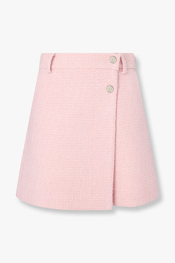 GCUT 트위드 패널 랩 스커트 팬츠 | 신세계V